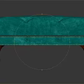 Elegant Teal Tufted Ottoman Furniture With Soft Upholstered Surface And Sturdy Wooden Legs