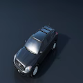 Black SUV Car With Modern Design Roof Rack And Silver Wheels