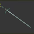 Medieval Weapon Sword With Intricate Hilt And Polished Metal Blade