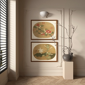 New Chinese Decorative Painting 3d model