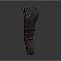 Game Movie Character Tactical Pants Design With Leather Belt Sheath Buttons And Brown Accents