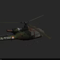 Detailed Military Helicopter In Camouflage Paint For Indian Army With Rotors