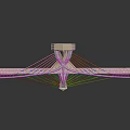 Modern Cable Supported Wooden Structure With Central Tower And Steel Cables Design