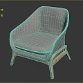Modern Light Gray Fabric Armchair With Wooden Legs And Minimalist Design