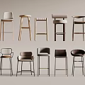 Modern Bar Stools With Various Designs Wooden Metal Frames For Home Kitchen Bar