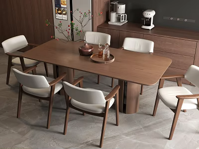 Modern Dining Table Ancient Dining Table Silent Dining Table Chair 3d model