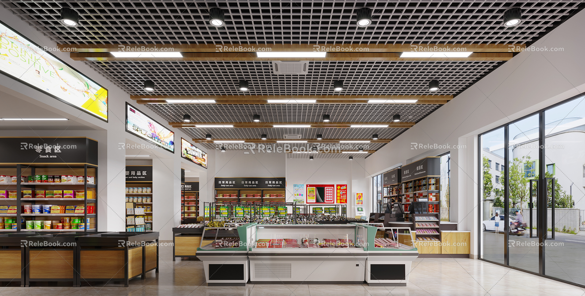 Modern Supermarket 3d model