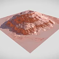 desert mountain gobi mountains desert terrain 3d model