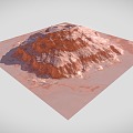 desert mountain gobi mountains desert terrain 3d model