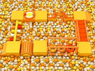 Children's Play Equipment in Colorful Ball Pit with Slide Climbing Structure for Indoor Fun 3d model