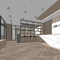 Modern Front Desk 3d model