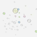 Colorful And Transparent Bubbles Floating On White Background With Various Sizes 3d model