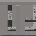 Modern Sleek Shoe Cabinet With Multiple Storage Spaces And Decorative Ornaments