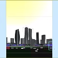 Modern High Rise Office Building Complex With Glass Facade And Urban Architectural Design