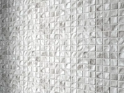 Textured Light Gray Square Tile Wall As Interior Decorative Construction Elements 3d model