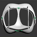 White Bikini Swimwear Set With Green Accent Straps For Women Daily Use