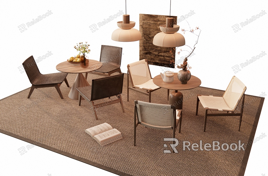 Modern Leisure Table and Chair Negotiation Table and Chair Outdoor Table and Chair Chandelier Decorative Painting model