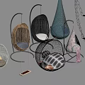 Various Styles Modern Hanging Chairs with Woven Design and Colors for Indoor Decor