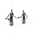 Virtual character humanoid monster 3d model