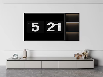 Modern Living Room TV Stand With Storage Drawers TV Display Open Shelves And Decorative Items 3d model