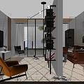 Study Bookshelf 3d model