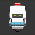 Game And Movie Robot Character With White Body Red Top Yellow Eyes And 3D Design