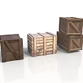 Rustic Wooden Crates In Various Sizes For Home Storage And Decoration