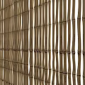 Wooden Room Divider With Brown Beige Vertical Striped Pattern For Home Decor