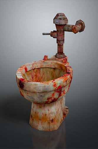 Toilet toilet flush toilet paper toilet brush 3d model