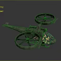 Futuristic Space Aerial Vehicle With Dual Rotor Design And Reinforced Cockpit Structure