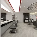 Modern Luxury Beauty Hair Salon Interior Design With Well Arranged Styling Stations And Green Plants