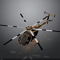Orange Mars Exploration Helicopter 3D Model With Black White Propellers Design 3d model