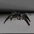 Tech Exhibition Hall Displaying Futuristic Mechanical Spider With Metallic Legs And Intricate Design