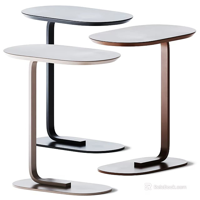 Modern Side Tables With Minimalist Design And Varied Finishes 3d model 