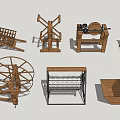 modern farm tools 3d model