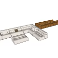 Modular Sectional Sofa With Plush Cushions In Neutral Tones For Modern Living Room