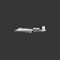Silver Gray Military Twin Engine Attack Aircraft With Mounted Weapons And 3D Rendered Design