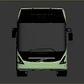 Modern Green City Bus With Sleek Design Black Windows And 88 Number