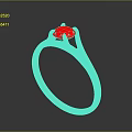 Stylish Gold Ring With Red Gemstone Simple Design Daily Wear Accessory