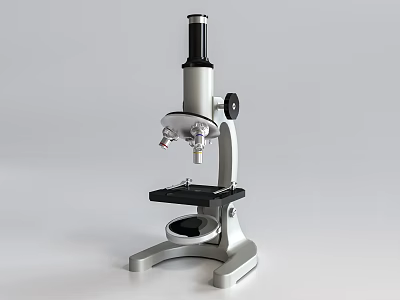 Professional Medical Microscope With Optical Lens And Adjustable Base For Laboratory Use 3d model