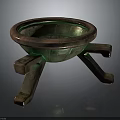 Sturdy Three Legged Metal Hardware Tool Stand With Durable Base Design