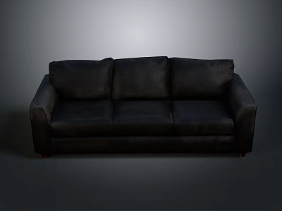 Modern Black Sofa Living Room Furniture With Upholstered Seats And Classic Design 3d model