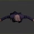 Pink Haired Game And Movie Character In Dark Coat Long Pants