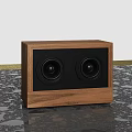 Allectra Wooden Speaker With Dual Black Drivers And Natural Wood Finish
