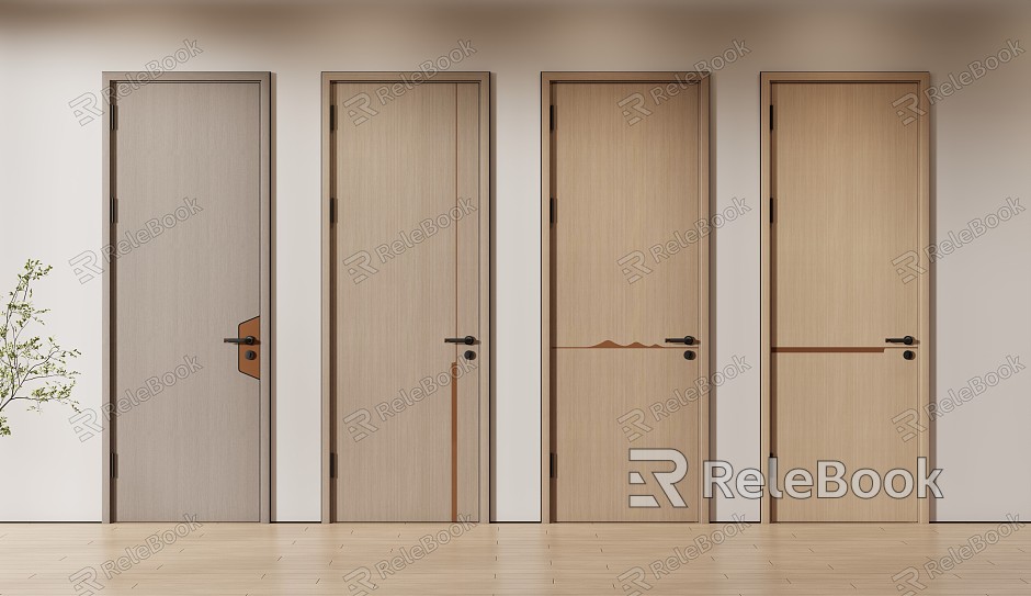 Modern swing door single door model