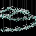 Modern Crystal Chandelier Large Art Crystal Lamp 3d model