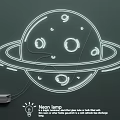 Neon Lamp Combination with Planet Ring Design for Home and Party Decoration
