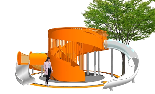 modern slide 3d model