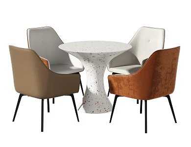 Modern leisure table and chair combination leisure table and chair 3d model