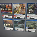 PS4 Game Case Collection Featuring Action Adventure And Open World Games 3d model